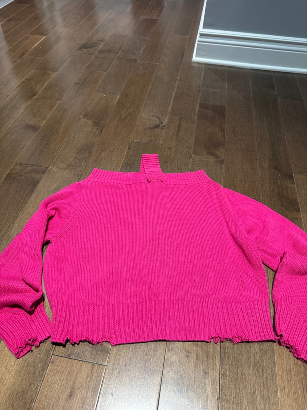 RTA  Hot Pink Ribbed Knit Sweater